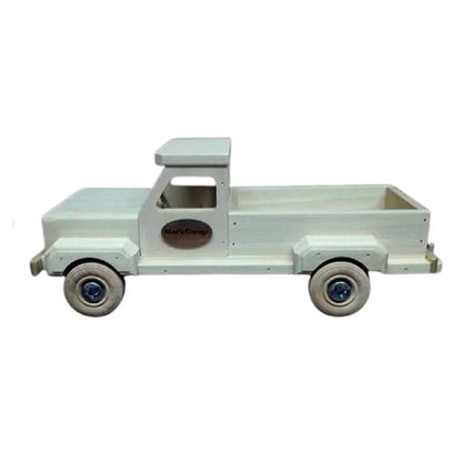 Wooden Toy Truck, Flatbed Trailer and Skid Loader Set