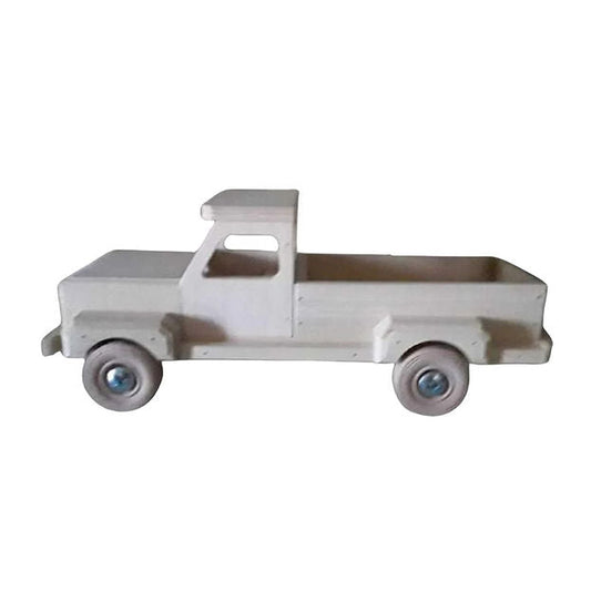 Wooden Toy Truck, Flatbed Trailer and Skid Loader Set