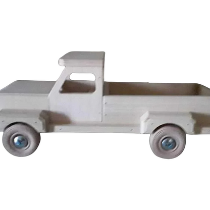 Wooden Truck, Flatbed Trailer and Forklift