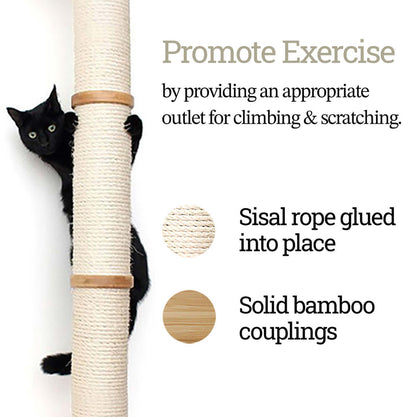 Wall Mounted Cat Scratching Post - Sisal