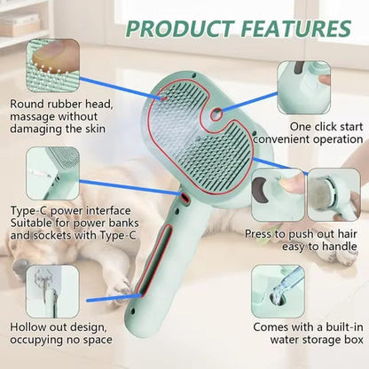 3 in-1 pet steam brush